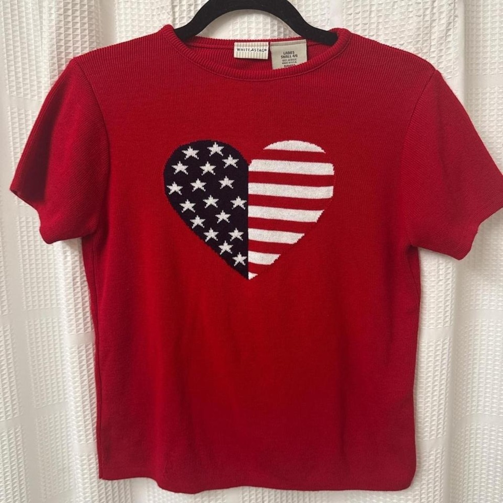 Vintage y2k American flag sweater
